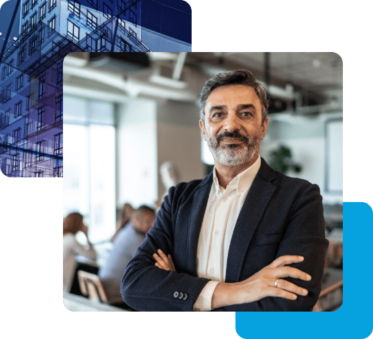 It is a Person Standing in Home Page.